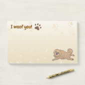 Happy Pekingese Dog Lover I Woof You Paws ポストイット (デスク)