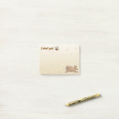 Happy Pekingese Dog Lover I Woof You Paws ポストイット (デスク上)