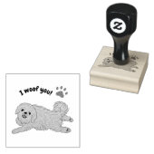 Happy Pekingese Dog Lover I Woof You Paws ラバースタンプ (押印)