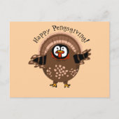 Happy PengsGiving Turkey シーズンポストカード (正面)