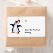 Happy Penguin Christmas Present labels(L) ラベル (インサイチュ)
