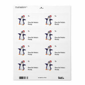 Happy Penguin Christmas Present labels(L) ラベル (フルシート)