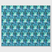 Happy Penguin Dancing Under Northern Lights ラッピングペーパー (フラット)