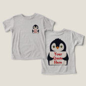 Happy penguin holding a sign to personalize (デザイン正面&裏面)
