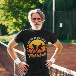 Happy People Play Pickleball funny pickleball Tシャツ