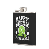 Happy People Play Pickleball - Paddleball Player フラスク (左)