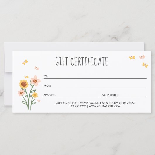 Happy Pet Animal Care Grooming Gift Certificate (裏面)