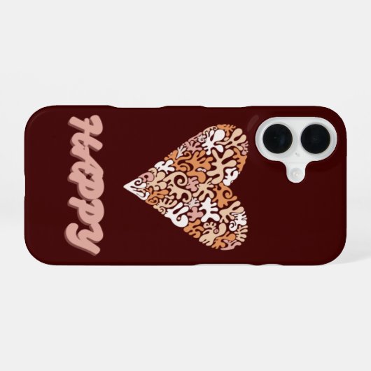 HAPPY phone case iPhone 16ケース (裏面横)