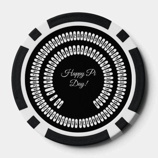 Happy Pi日Math Digits 3.14 Mathics ポーカーチップ (裏面)