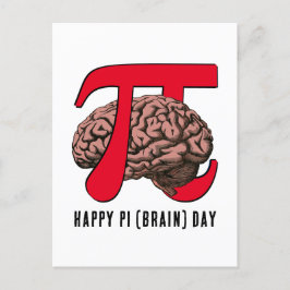 Happy Pi Brain Day ポストカード