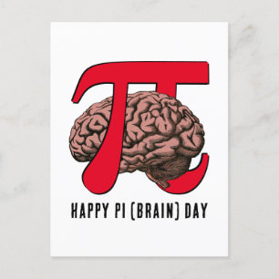 Happy Pi Brain Day ポストカード