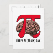 Happy Pi Brain Day ポストカード (正面/裏面)