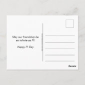 Happy Pi Brain Day ポストカード (裏面)