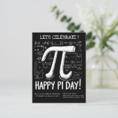 Happy Pi Dayはがき – おもしろい数学 ポストカード (スタンド正面)