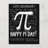 Happy Pi Dayはがき – おもしろい数学 ポストカード (正面)