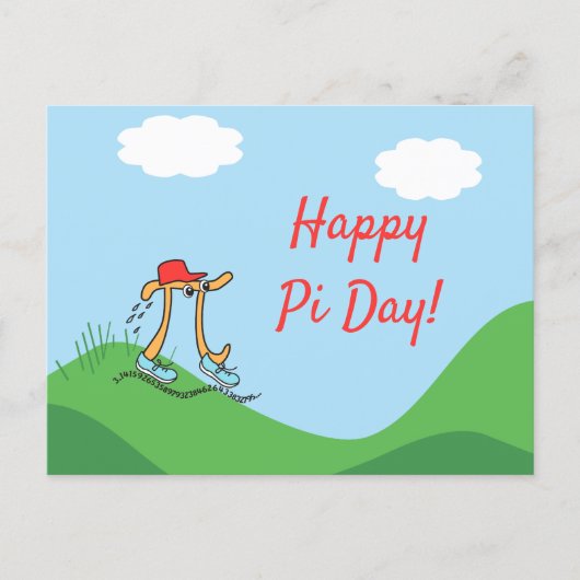 Happy Pi Dayはがき ポストカード (正面)