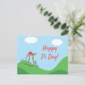 Happy Pi Dayはがき ポストカード (スタンド正面)