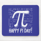 Happy Pi Dayマウスパッド – 数学デザイン マウスパッド (正面)