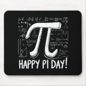 Happy Pi Dayマウスパッド – 数学デザイン マウスパッド (正面)