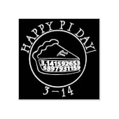 Happy Pi Day円スタンプ ラバースタンプ (インプリント)