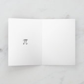 Happy Pi Day – 光沢のあるシルバーPiシンボル カード (内部)
