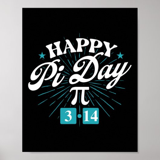 Happy Pi Day – 数学の恋人Piシンボル科学Pi Day ポスター (正面)