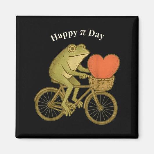 Happy Pi Day 数学教師 カエル 数学者 S, こんにちは マグネット (正面)