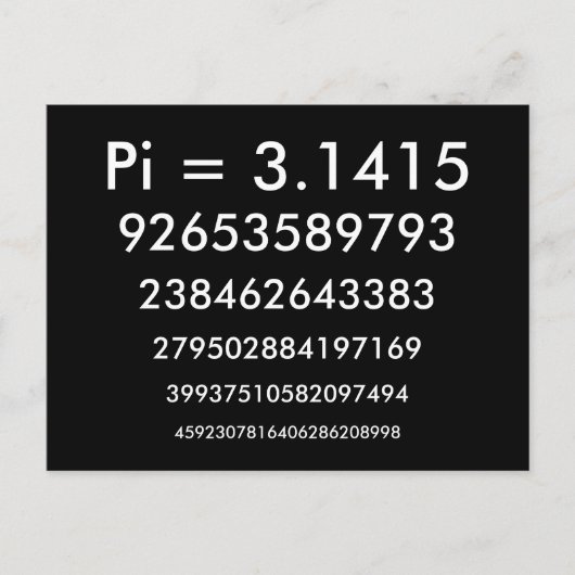 Happy Pi Day – 数学/数字はがき ポストカード (正面)