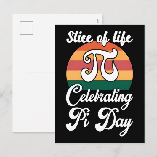 Happy Pi Day 2026 Math Nerd Celebration シーズンポストカード (正面/裏面)