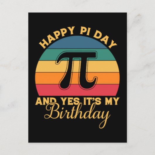 Happy Pi Day 2026 Math Nerd Celebration シーズンポストカード (正面)