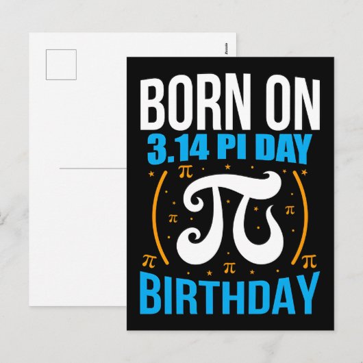 Happy Pi Day 2026 Math Nerd Celebration シーズンポストカード (正面/裏面)
