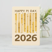 Happy Pi Day 2026 Retro Minimal Math Design Poster 招待状 (スタンド正面)