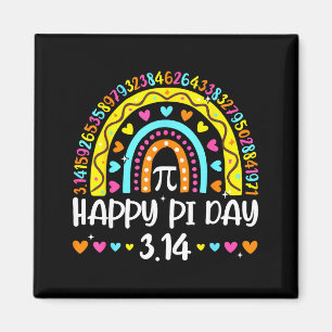 Happy Pi Day 3.14 円周率 レインボー 数学 ギーク 先生 マグネット