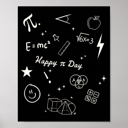 Happy Pi Day Be Funny Math Teacher Lovers 100s Day ポスター (正面)