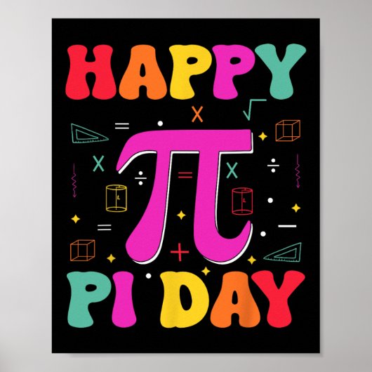 Happy Pi Day Kids Math先生学生教授 ポスター (正面)