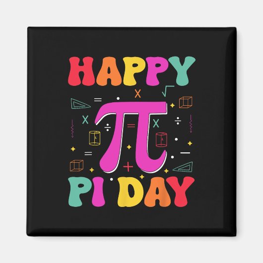 Happy Pi Day Kids Math先生学生教授 マグネット (正面)
