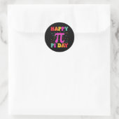 Happy Pi Day Kids Math先生学生教授 ラウンドシール (バッグ)