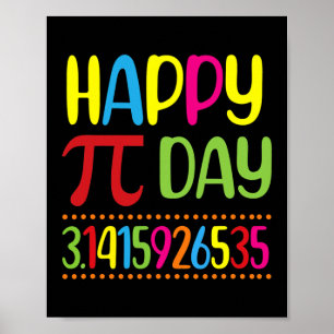 Happy Pi Day Math Lover Student Teacher 3 14  ポスター