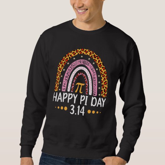 Happy Pi Day Mathematic Math Teacher Gifts Leopard スウェットシャツ (正面)