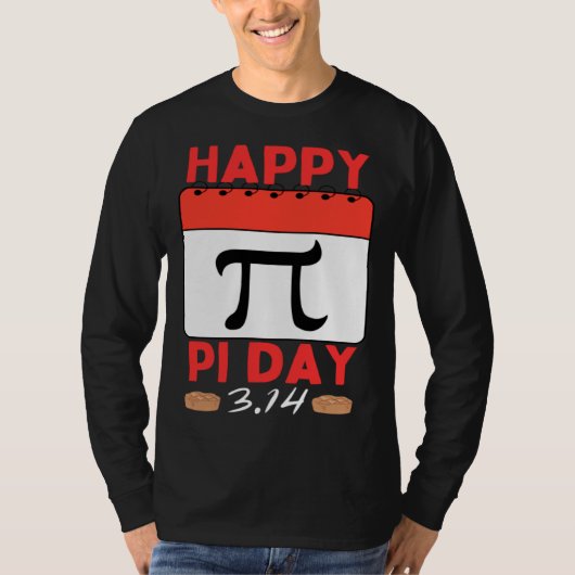 Happy Pi Day Pie Day calendar Mathematics Pi Symbo Tシャツ (正面)