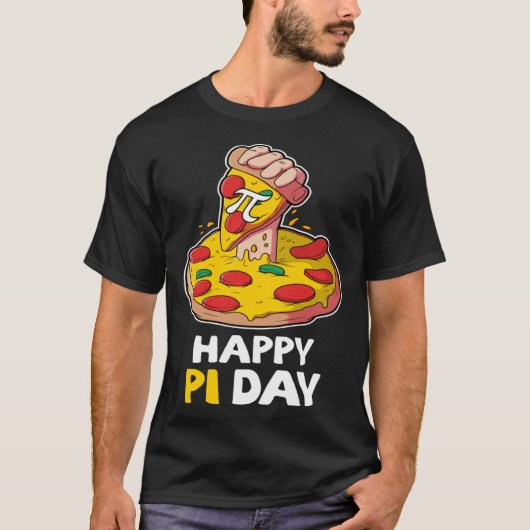 Happy Pi Day Pizza Geek Mathematic Nerds Funny Mat Tシャツ (正面)