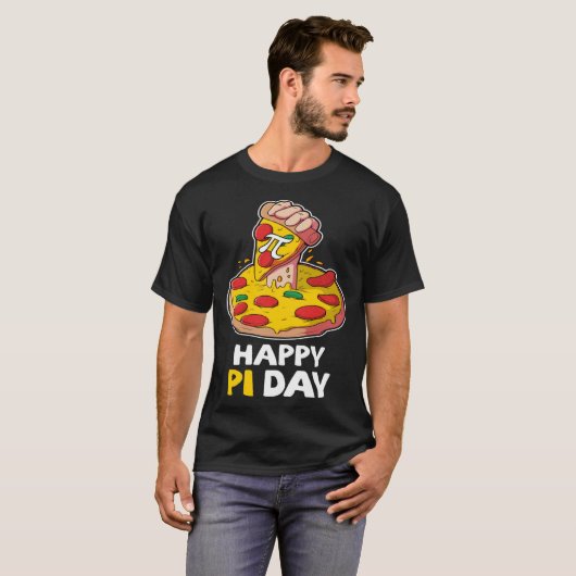 Happy Pi Day Pizza Geek Mathematic Nerds Funny Mat Tシャツ (正面フル)
