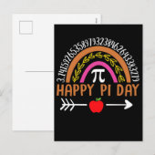 Happy Pi Day Shirt Design Print Template シーズンポストカード (正面/裏面)