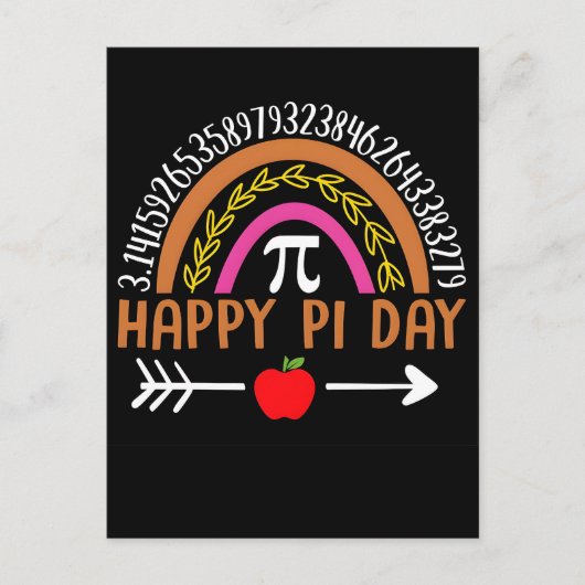 Happy Pi Day Shirt Design Print Template シーズンポストカード (正面)