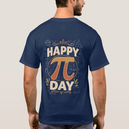 Happy Pi Day T-Shirt – Fun Math Tee for Students,  Tシャツ (裏面)
