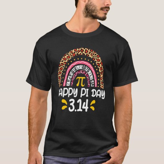 Happy Pi Day Teacher Pi Maths Symbol Pi Day Rainbo Tシャツ (正面)