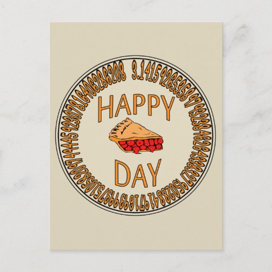 Happy PI Day with Slice of Pi ポストカード (正面)