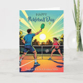 Happy Pickleball Day! Fun Daily Holiday カード (正面)