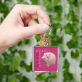 Happy PIgカスタム年3D選択カラーキーチェーン1 キーホルダー (手)