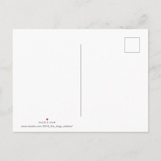 Happy PIg Year 2019 3D選択カラーポストカード1 案内ポストカード (裏面)